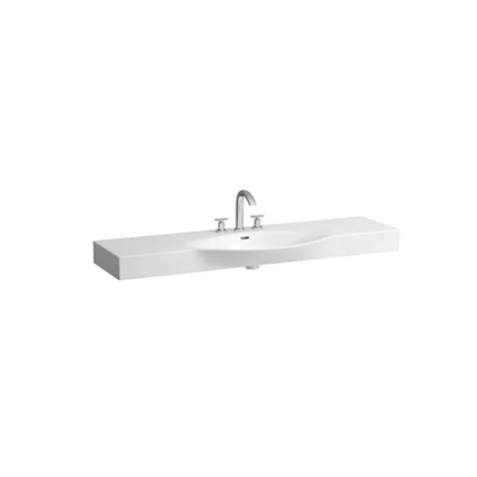 PALACE Countertop washbasin, without towel rail 1500 mm