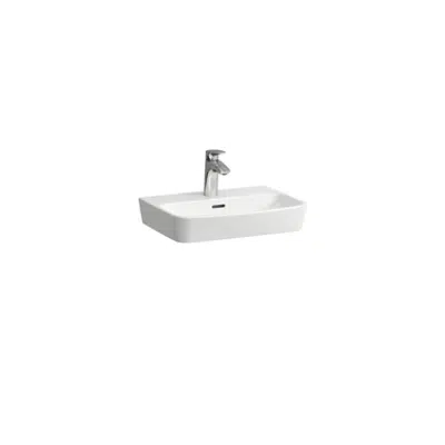 Objetos BIM - ¡Descarga gratis! VOX - Lavabo sobre encimera de 80 x 45 cm,  con embellecedor de rebosadero, 1 orificio para grifería