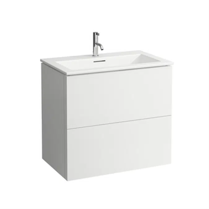KARTELL BY LAUFEN Combination of washbasin with vanity unit 800 mm