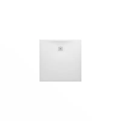 Image for LAUFEN PRO Shower tray 800 x 800, made of Marbond composite material, super flat, square, outlet at side