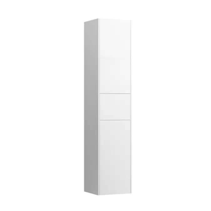 BASE Tall cabinet with with two doors left and one drawer