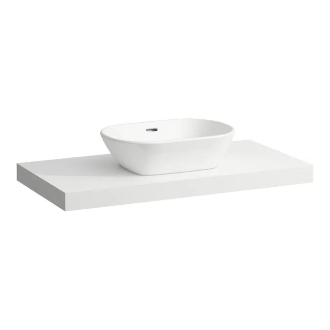 LANI Countertop 1000, with centre cut-out, 65 mm thick, incl. 2 installation brackets