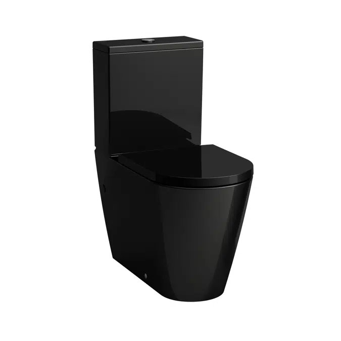 KARTELL• LAUFEN Floorstanding WC Silent flush, 'rimless', close-coupled, washdown, without flushing rim, outlet horizontal/vertical 70-305