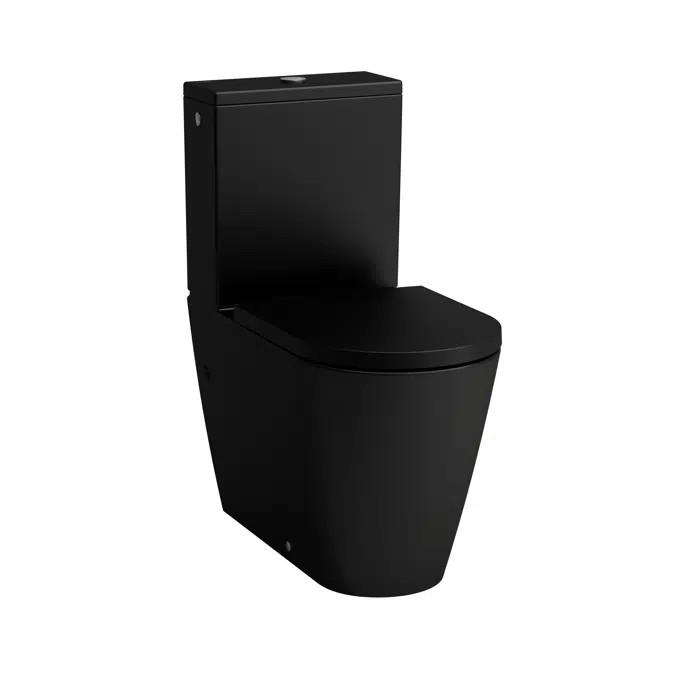 KARTELL• LAUFEN Floorstanding WC Silent flush, 'rimless', close-coupled, washdown, without flushing rim, outlet horizontal/vertical 70-305