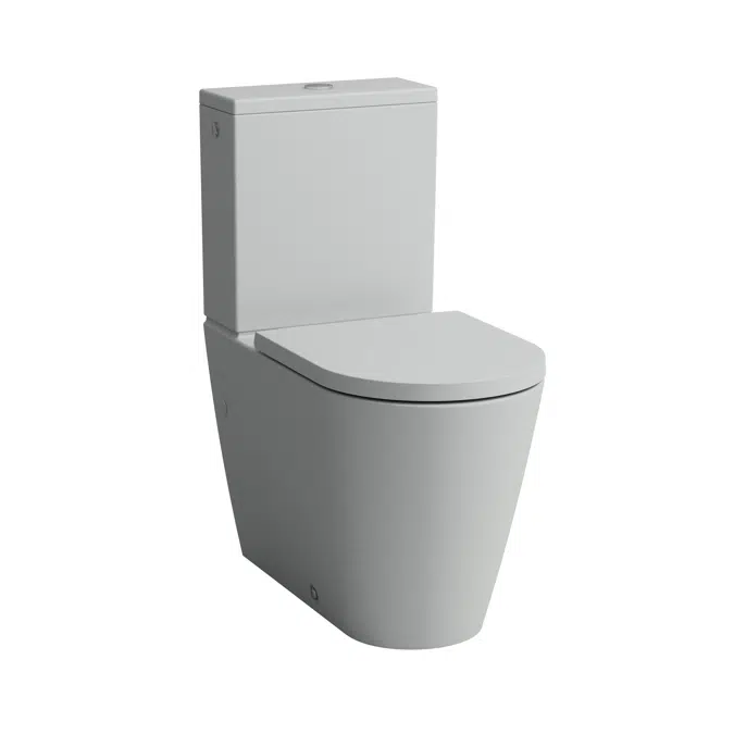 KARTELL• LAUFEN Floorstanding WC Silent flush, 'rimless', close-coupled, washdown, without flushing rim, outlet horizontal/vertical 70-305