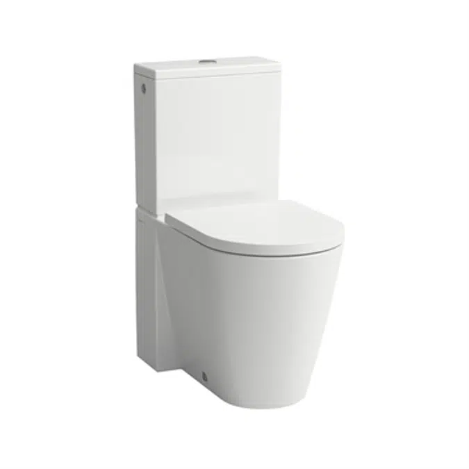 KARTELL BY LAUFEN Floorstanding WC 'rimless', close-coupled, washdown, without flushing rim