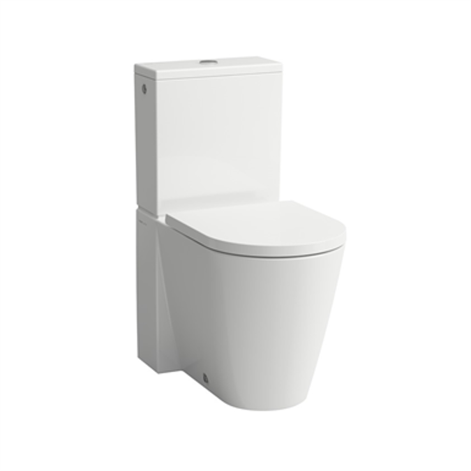 KARTELL BY LAUFEN Floorstanding WC 'rimless', close-coupled, washdown, without flushing rim