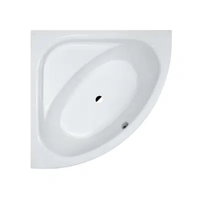 изображение для SOLUTIONS Bathtub, corner model, with frame 1400 x 1400 mm