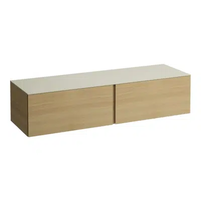 ILBAGNOALESSI Drawer element 1600, 2 drawers, without cut-out, Calce Avorio top