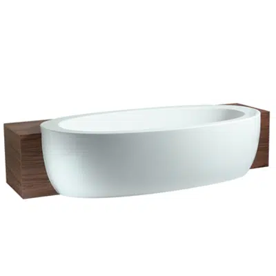 ILBAGNOALESSI ONE Bathtub, semi-recessed with half panel 2030 x 1095 mm图像