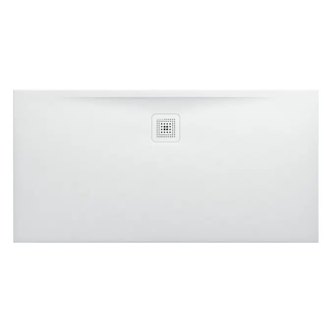 LAUFEN PRO Shower tray, made of Marbond composite material, rectangular, outlet at long side