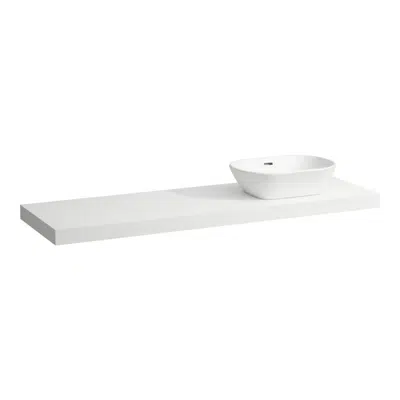 Obrázek pro LANI Countertop 1600, with cut-out right, 65 mm thick, incl. 3 installation brackets