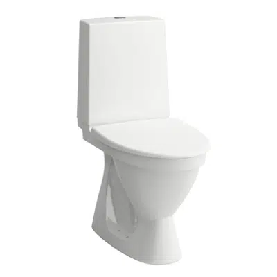 RIGO 825360 Floorstanding WC Combination, washdown, concealed, vertical S-trap, with 2 fixing holes for floor installation, incl. cistern, with seat and cover