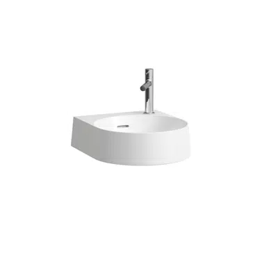 Image for VOLTA Small washbasin, spiral water flow, incl. flat trap open/close