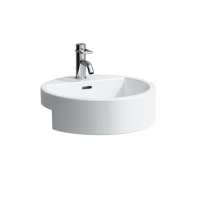 LIVING Semi-recessed washbasin 460 mm, round