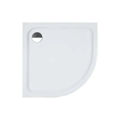 Image for SOLUTIONS Quarter-circle shower tray, 900 x 900 mm