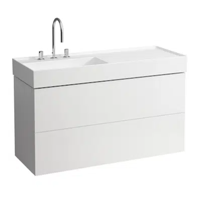 KARTELL BY LAUFEN Vanity unit 1200 mm, 2 drawers, incl. drawer organiser, matches washbasin 813332