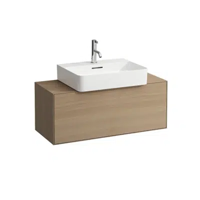 BOUTIQUE Vanity unit 900 x 380 mm, with one drawer, with center cut out, with siphon