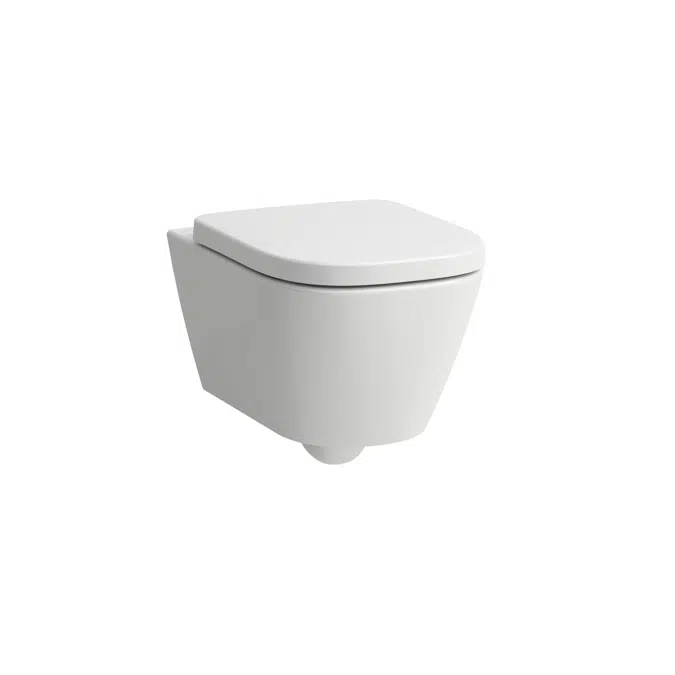 MEDA Wall-hung WC Silent flush/'rimless', washdown, advanced, without flushing rim, Easy Fit 3.0