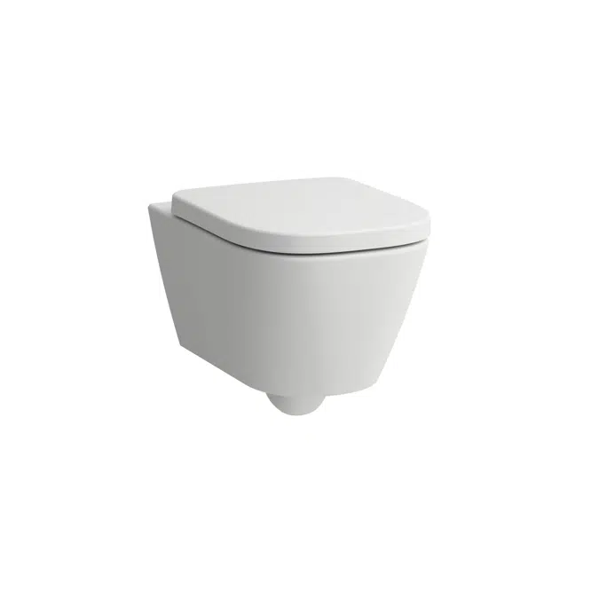 MEDA Wall-hung WC Silent flush/'rimless', washdown, advanced, without flushing rim, Easy Fit 3.0