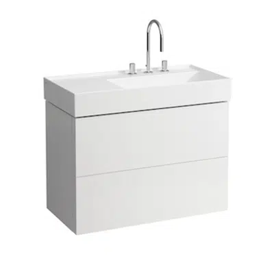 KARTELL BY LAUFEN Vanity unit 880 mm R, 2 drawers, incl. drawer organiser, matches washbasin 810339