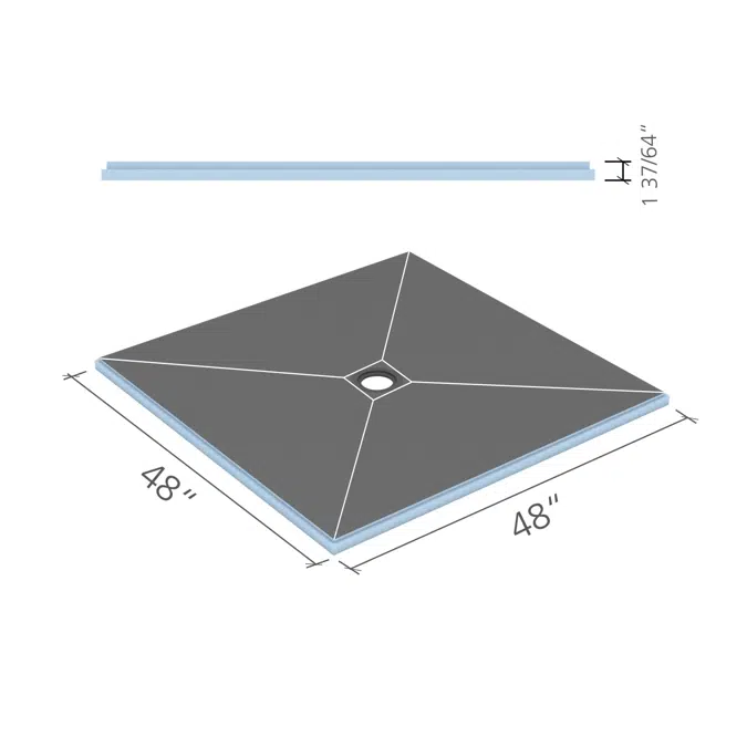 wedi® Fundo Shower Bases 48" x 48"