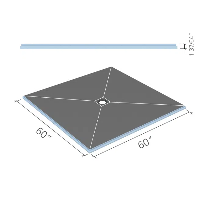 wedi® Fundo Shower Bases 60" x 60"
