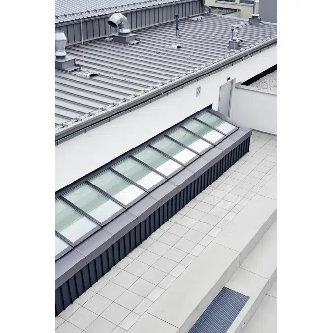 VELUX Modular Skylights - Wall-mounted Longlight 5-45°