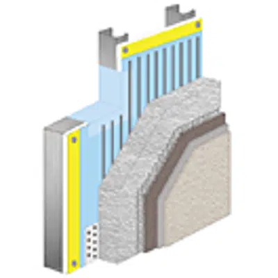 TeifsWeatherTight VNT EIFS, Metal Stud or CMU için görüntü