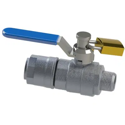 Image for Male-Tube Ball Valve With Padlock Nptf - 90726