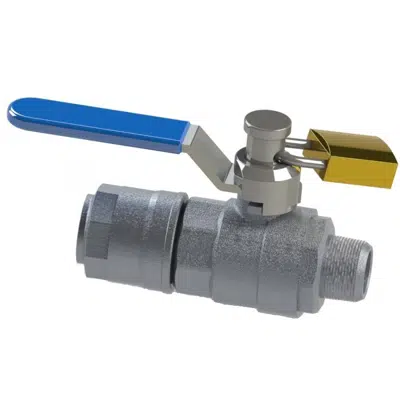 billede til Male-Tube Ball Valve With Padlock - 90725