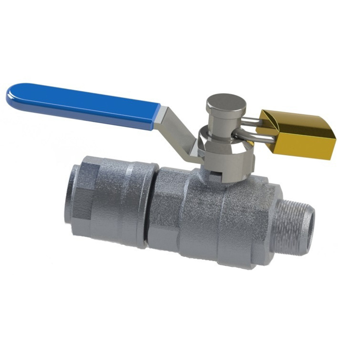 BIM objects Free download! MaleTube Ball Valve With Padlock 90725