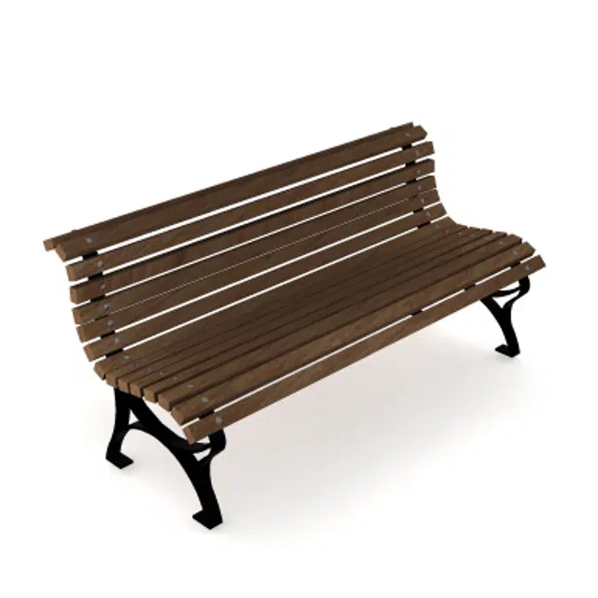 BIM objects - Free download! Wood garden bench | BIMobject