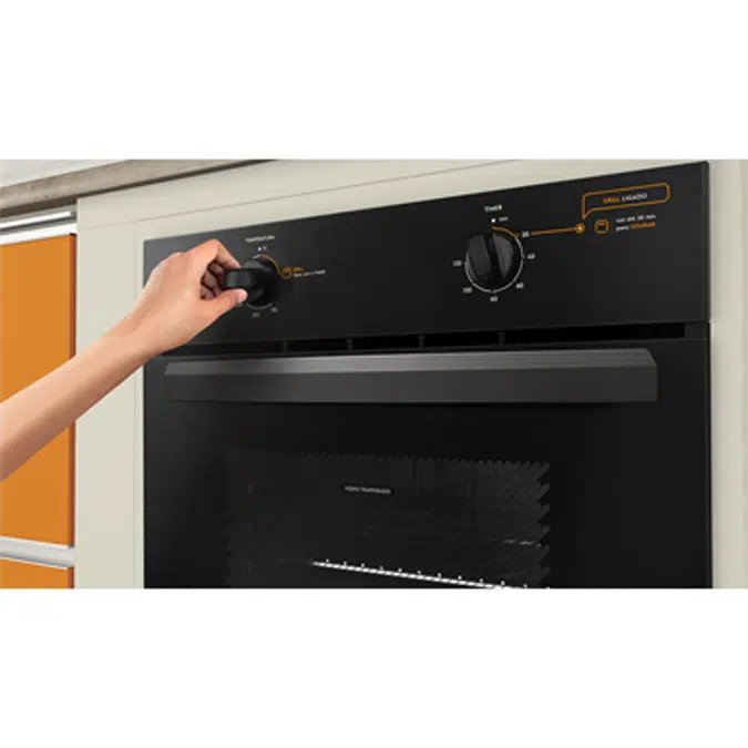 Gas built-in 73l oven with grill and timer