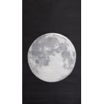 fabric with moon's surface design [ fullmoon silver ]
