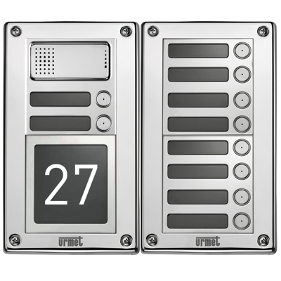 Modular Audio Entry Panel with House Number, Sinthesi Steel, 14 users, 2Voice图像