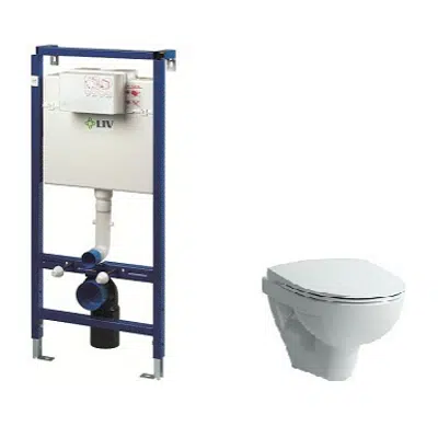 画像 PRO-N WALLHUNG TOILET HARD SEAT COVER INCL. FLUSHING SYSTEM SLIM