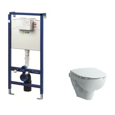Image for PRO-N WALLHUNG TOILET HARD SEAT COVER INCL. FLUSHING SYSTEM SLIM
