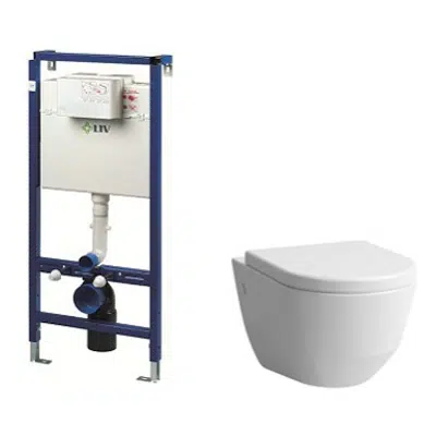 Image pour PRO GUEST WALLHUNG TOILET SOFT SEAT COVER INCL. FLUSHING SYSTEM
