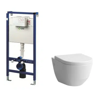 画像 PRO GUEST WALLHUNG TOILET SOFT SEAT COVER INCL. FLUSHING SYSTEM
