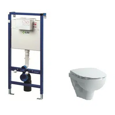 Image for PRO-N WALLHUNG TOILET HARD SEAT COVER INCL. FLUSHING SYSTEM