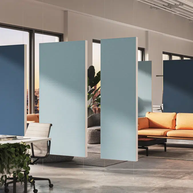 Rockfon Canva Hanging dividers - Acoustic zoning solution