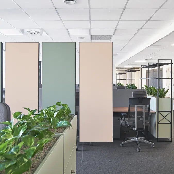 Rockfon Canva Hanging dividers - Acoustic zoning solution