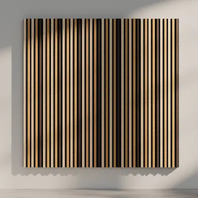 Rockfon Lamella - Acoustic wooden wall system için görüntü