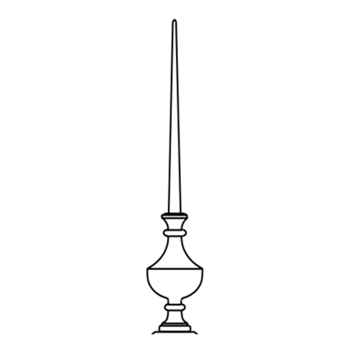 Decorative Finials - 16" Ball and Spire 