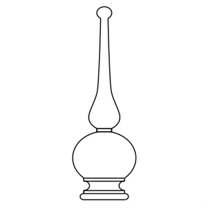 Decorative Finials - 15 1/2" Ball and Spire 