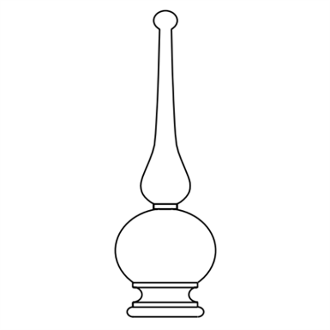 Decorative Finials - 15 1/2" Ball and Spire 