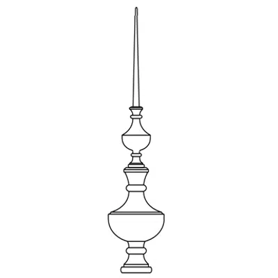Image for Decorative Finials - 25 1/2″ Double Ball and Spire