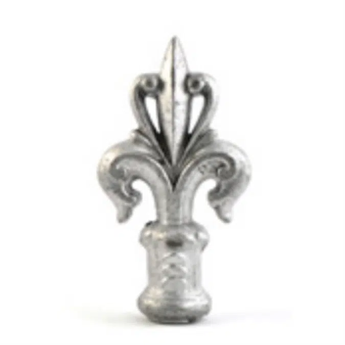 Decorative Finials - 7″ Fleur-De-Lys with Curve