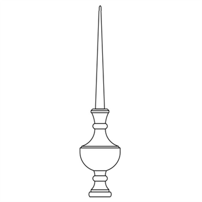 Decorative Finials - 27" Ball and Spire 